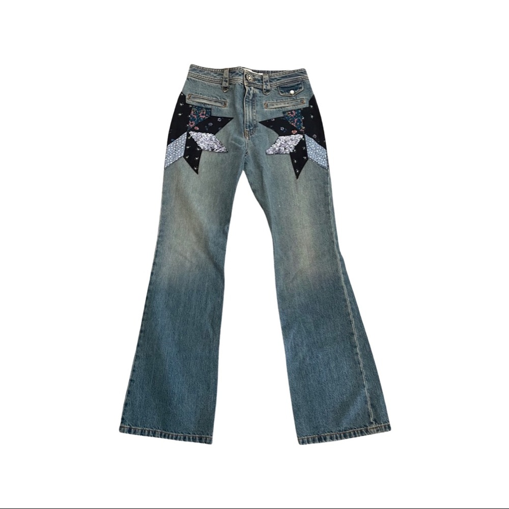 NWT COACH size 2 quilted patchwork jeans